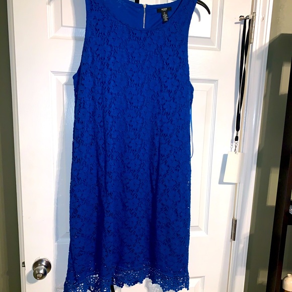 Alfani | Dresses | Ocean Blue Lace Dress | Poshmark Alfani | Dresses | Ocean Blue Lace Dress | Poshmark